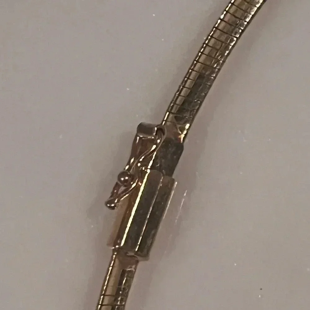 925 Sterling silver rhodium plated omega 16